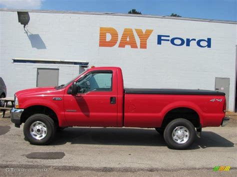 2004 Red Ford F350 Super Duty Xl Regular Cab 4x4 35552087 Photo 3