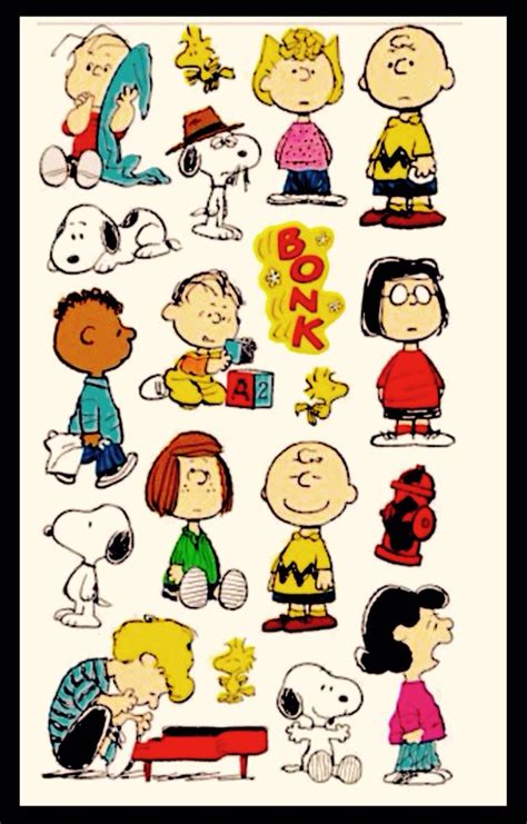 Charlie Brown Snoopy And The Cast Of The Peanuts Gang Illustration Poster Art Peanuts Gang