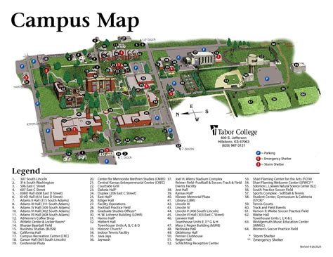 map and directions tabor college