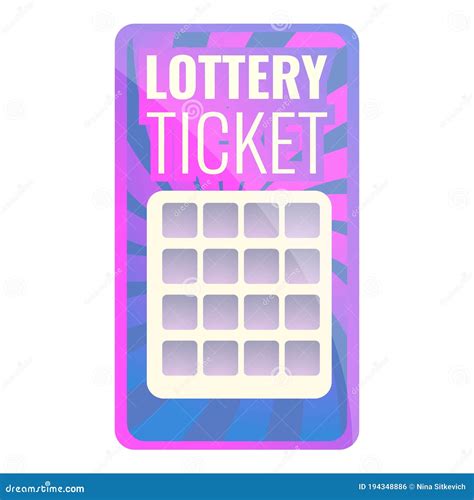 Card Lottery Ticket Icon Cartoon Style Stock Vector Illustration Of
