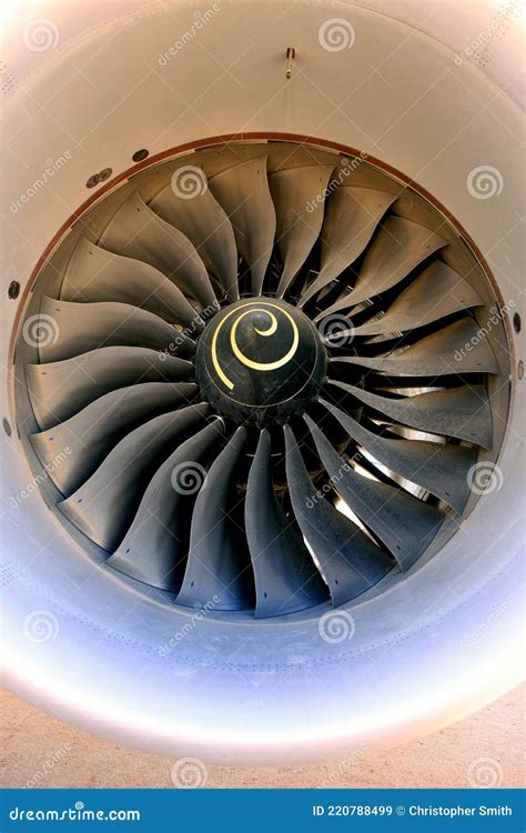Fan Blades Of A Rolls Royce Rb211 Stock Image Image Of Thrust