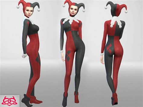 Set Hatoutfitshoes Harley Quinn By Colores Urbanos At Tsr Sims 4