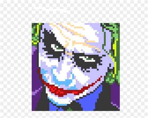 Joker Hard Pixel Art Templates Clipart 1338731 Pikpng
