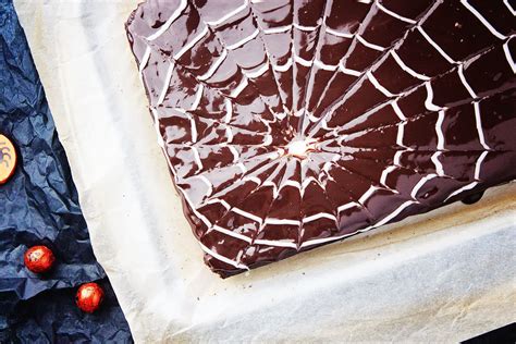 Chocolate Spider Web Sheet Cake The Party Bloc