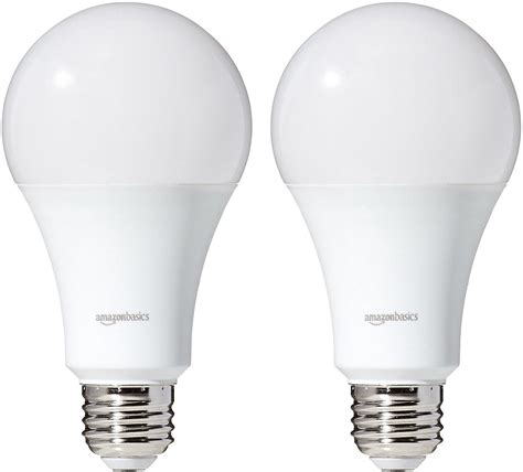 In comparison, a cfl light bulb that also produces 800 lumens only uses 15 watts to power it. AmazonBasics 100 Watt Equivalent, Daylight, Non-Dimmable, A21 LED Light Bulb - 2-Pack - - Amazon.com