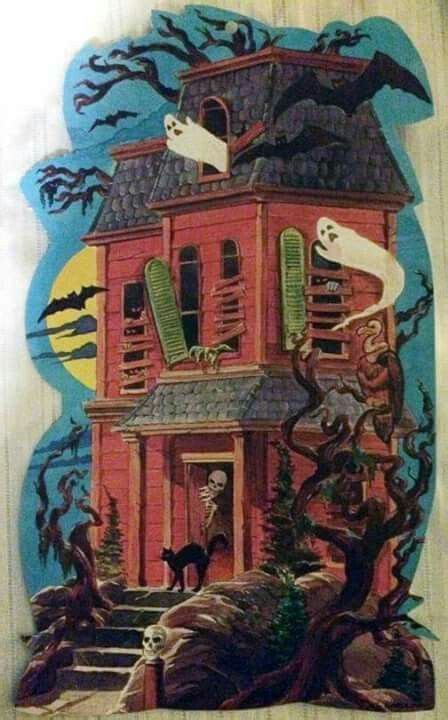 Vintage Halloween Haunted House Paper Decoration We Still Have One