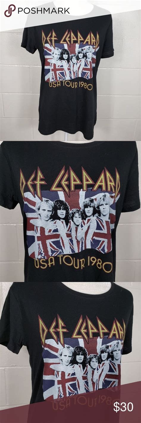 Def Leppard Usa Tour 1980 Graphic Band Tee Graphic Band Tees Band