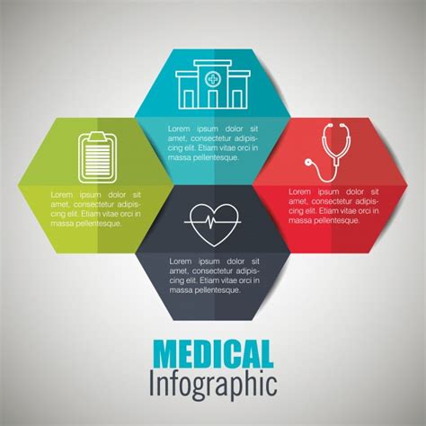 Medical Infographics With Four Options Vector Free Download