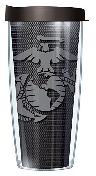 Marines The Few The Proud Black 22 Oz Tumbler Cup With Black Lid The