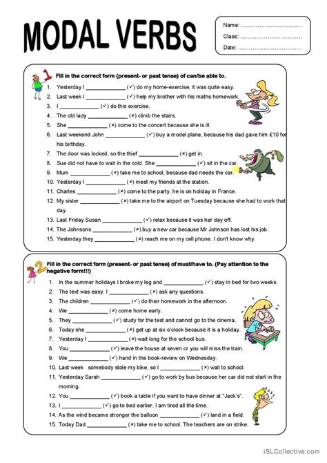 Modal Verbs Verb Worksheets English Grammar Worksheets Modal Grammar