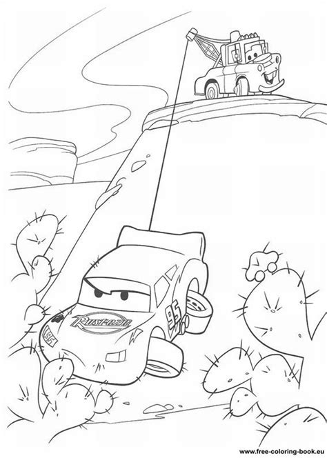 Free cartoon style coloring sheets of lightning mcqueen, sally, rusty, tow mater, luigi and sheriff. Coloring pages Cars Disney Pixar - Page 1 - Printable Coloring Pages Online