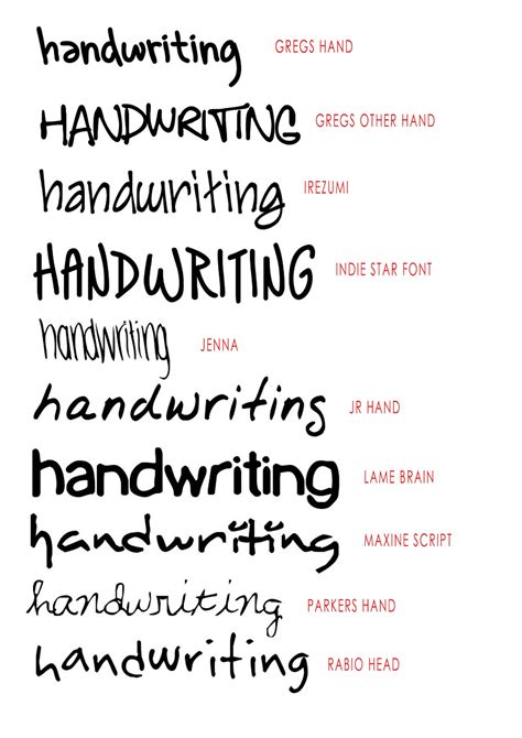 Best Handwriting Fonts In Word Handwriting Fonts Can Be Applied To