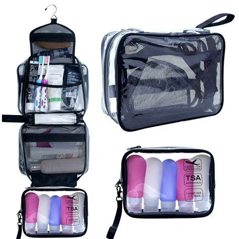 Hanging Toiletry Bag Clear Travel Toiletry Bag With Detachable Tsa Approved Small Clear Bag