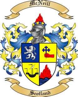 Family crest jewelry for military and civilians. Mcneill Family Crest from Scotland by The Tree Maker