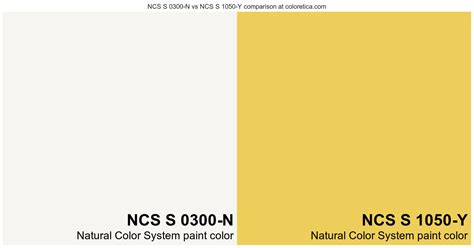 Natural Color System Ncs S 0300 N Vs Ncs S 1050 Y Color Side By Side