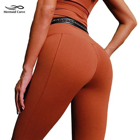 Aliexpress Com Buy Mermaid Curve Sexy Peach Buttocks Sport Women High