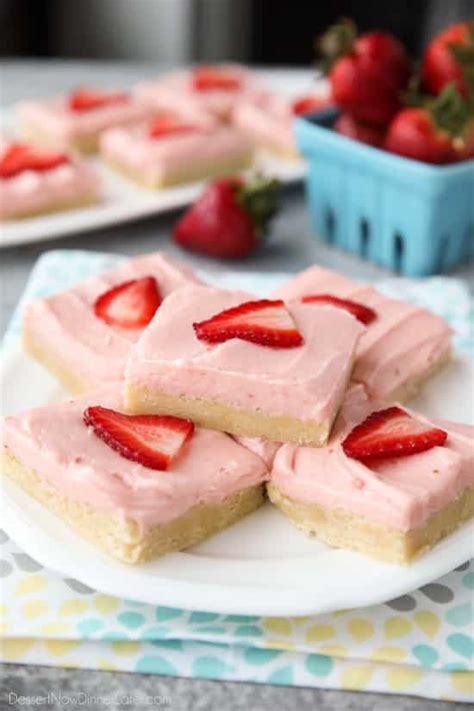 Strawberry Sugar Cookie Bars Dessert Now Dinner Later