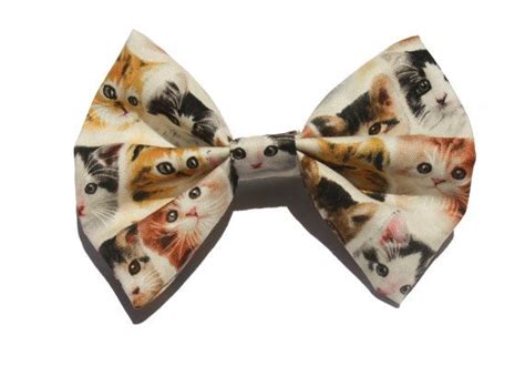 Catkitten Printed Hair Bow Etsy Animal Fashion Prints Cats And