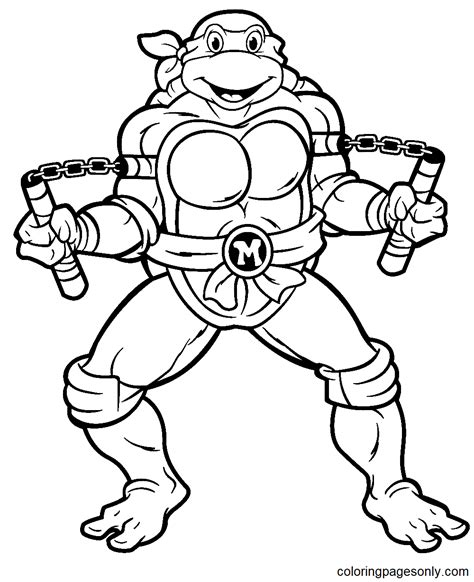 Teenage Mutant Ninja Turtles Coloring Pages Cartoons