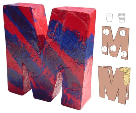 3d Paper Mache Letter Art Projects For Kids
