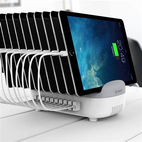 120w Multi Charger Docking Station 10 Port Usb Charging Station Orico