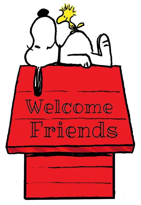 Peanuts Snoopy Woodstock Welcome Friends Welcome Sign Etsy