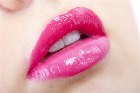Pink Lips Stock Image Image Of Gloss Pretty Accessory 28340487
