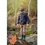 Boy Standing On A Cut Down Tree Log By Rebecca Spencer