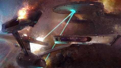 Star Trek Space Combat James T Kirk Uss Enterprise Uss Reliant Space