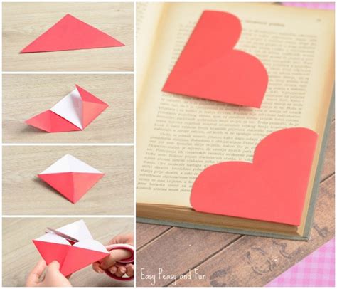 Heart Corner Bookmarks Origami Bookmark Corner Origami Bookmark