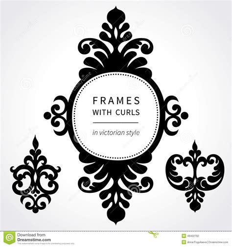 Full vector file + big jpg you will receive 4 separated illustrations. Vector Set With Classical Ornament In Victorian Style. Stock Vector - Image: 49402792