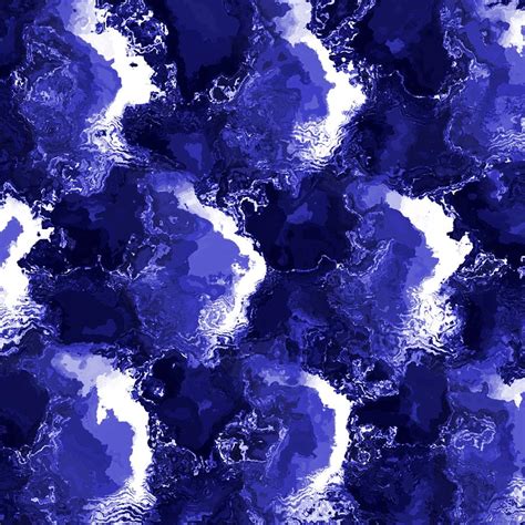 Blue Purple Black And White Marble Effect Abstract Digital Art By