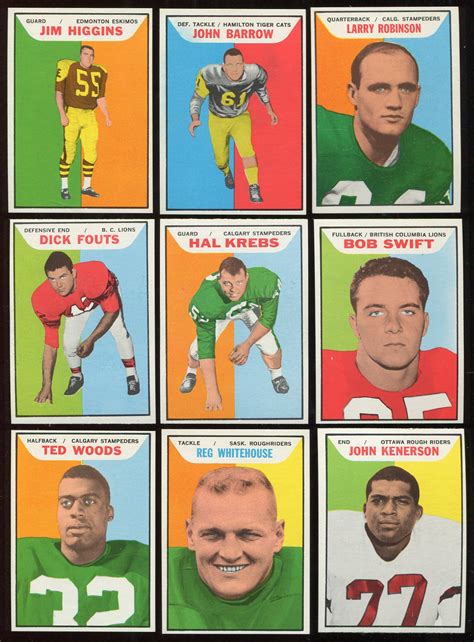 Lot Detail 1965 Topps Cfl Lot Of 32 Assorted With 6 Psa Graded