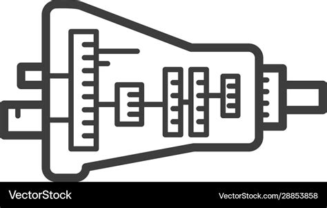 Car Transmission Assembly Icon Gearbox Symbol Vector Image
