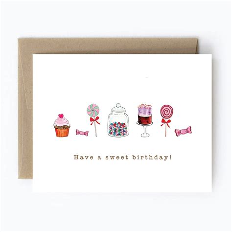Have A Sweet Birthday Card Etsy