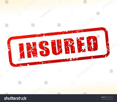 Illustration Insured Text Stock Vector Royalty Free 547250215