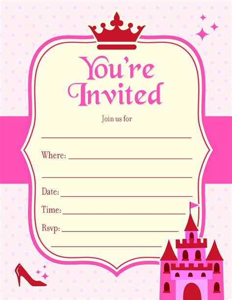 Party Invitation Blank Template Emmas Trend Fashion And Style
