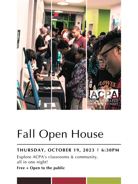 Acpas Fall Open House 101923 Arts And College Preparatory Academy