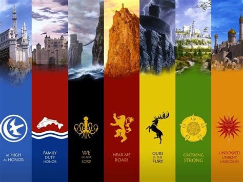 Seven Kingdoms Game Of Thrones Game Of Thrones Castles Game Of