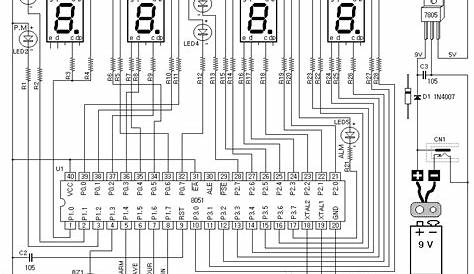 digital clock circuit diagram pdf