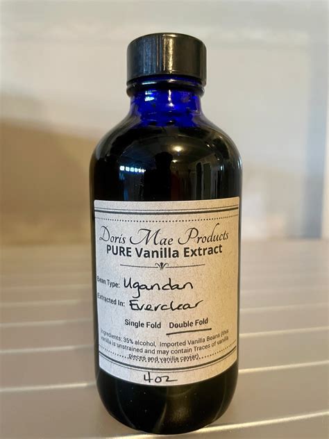 Pure Vanilla Extract Ugandan Double Fold Doris Mae Products