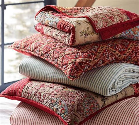 But there are ways to save. Georgia Patchwork Quilt & Sham - Red | Pottery Barn
