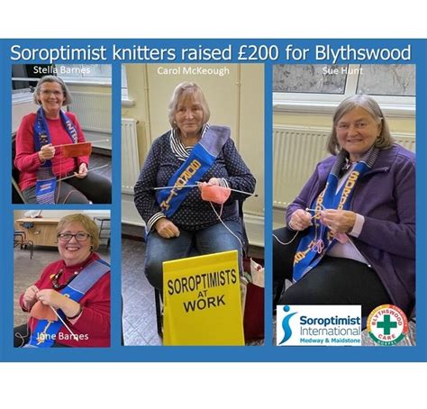how much did the soroptimists raise knitting for blythswood news blog events si medway