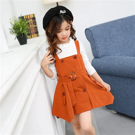 Spring Autumn 2017 New Korean Fashion Style Kids Girls Cotton