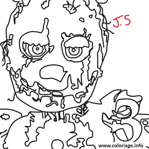 Coloriage Five Nights At Freddys Fnaf Golden Freddy Coloring Pages
