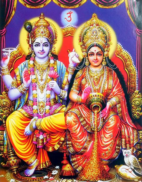 Zig Zag Lord Lakshmi Narayan Lord Vishnu With Lakshmi Mata Photo Frame