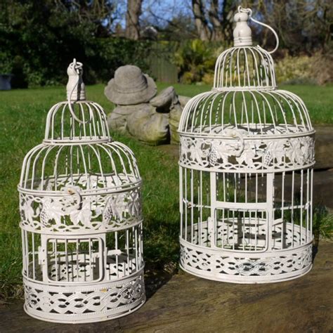 Set Of 2 Bird Cages White Decorative Bird Cage White Bird Cage