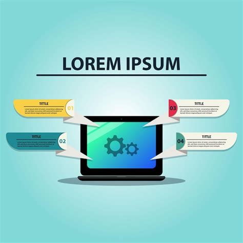 Premium Vector Laptop Info Graphic Template Vector Illustration