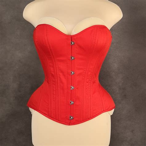 Overbust Corset Made To Measure Stays In Cotton With Busk Etsy