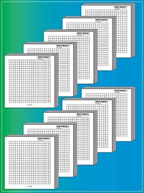 Miniplot Graph Paper Pads 10 Pads Of 3x3 Inch Pre Printed Coordinate